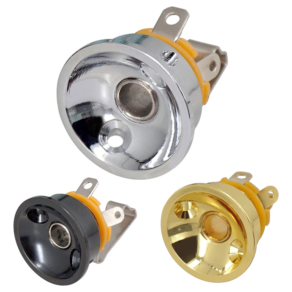Guitar Electro Sockets Jack Plate Holder Metal Electric Guitar Socket Jack Replacement Stringed Instruments Accessories