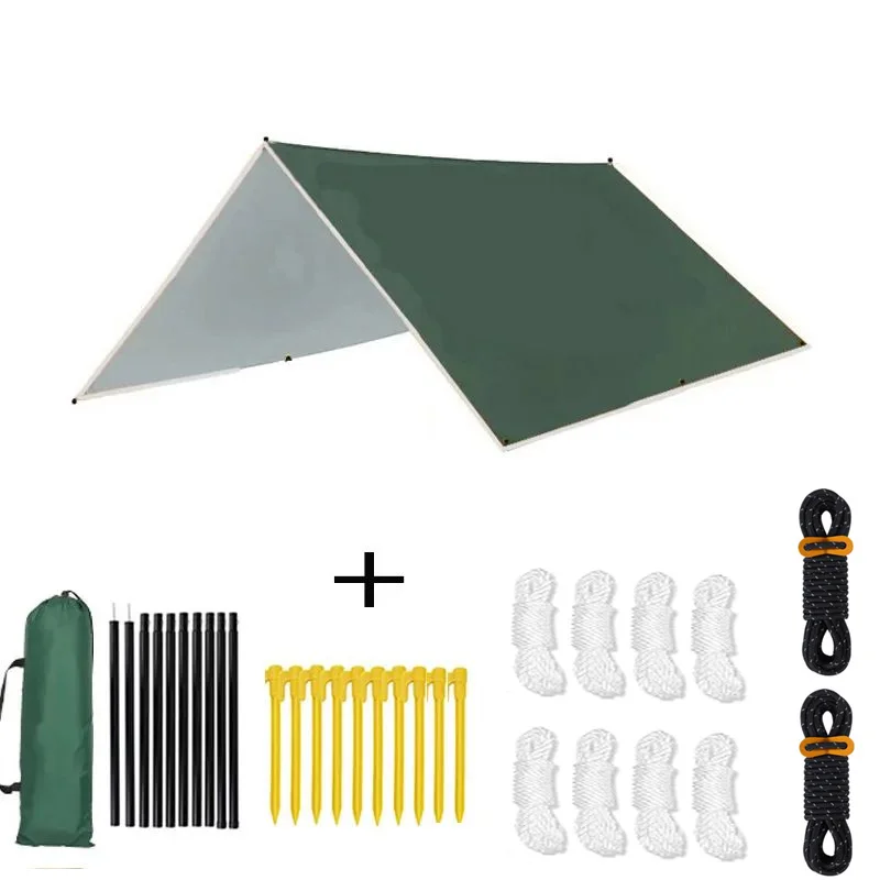 

Waterproof Camping Tent Tarpaulin 3x6m 3x5m 4x3m 3x3m 8-Point Suspension Survival Shelter Solar Shadow Outdoor Backpack Awning