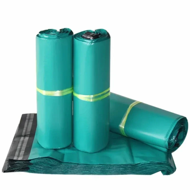 

100Pcs/Pack Plastic Courier Green Bag Express Packaging Bags Thicken Clothing Waterproof Mailing Bags Self Seal Envelope Pouch