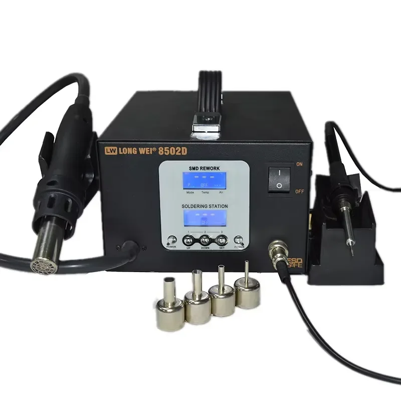 Digital Dual LCD Display 700W Soldering Hot Air with Knife Tip 2 in 1 Soldering Station