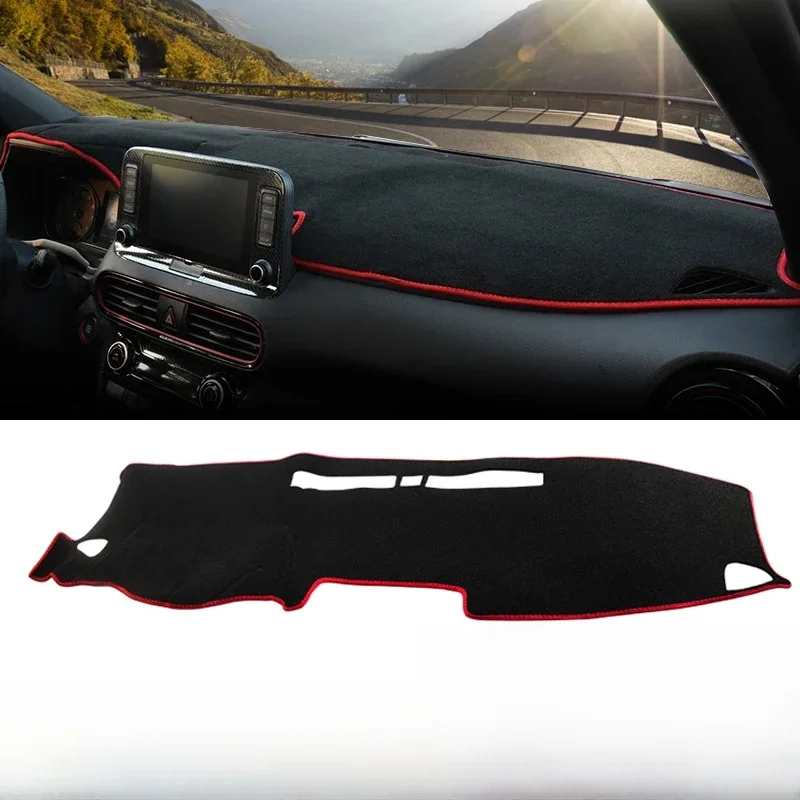 

Car Accessories For Hyundai Kona N Line 2017 2018 2019 2020 2021 2022 Dashboard Cover Avoid Light Pad Sun Shade Anti-UV Carpets