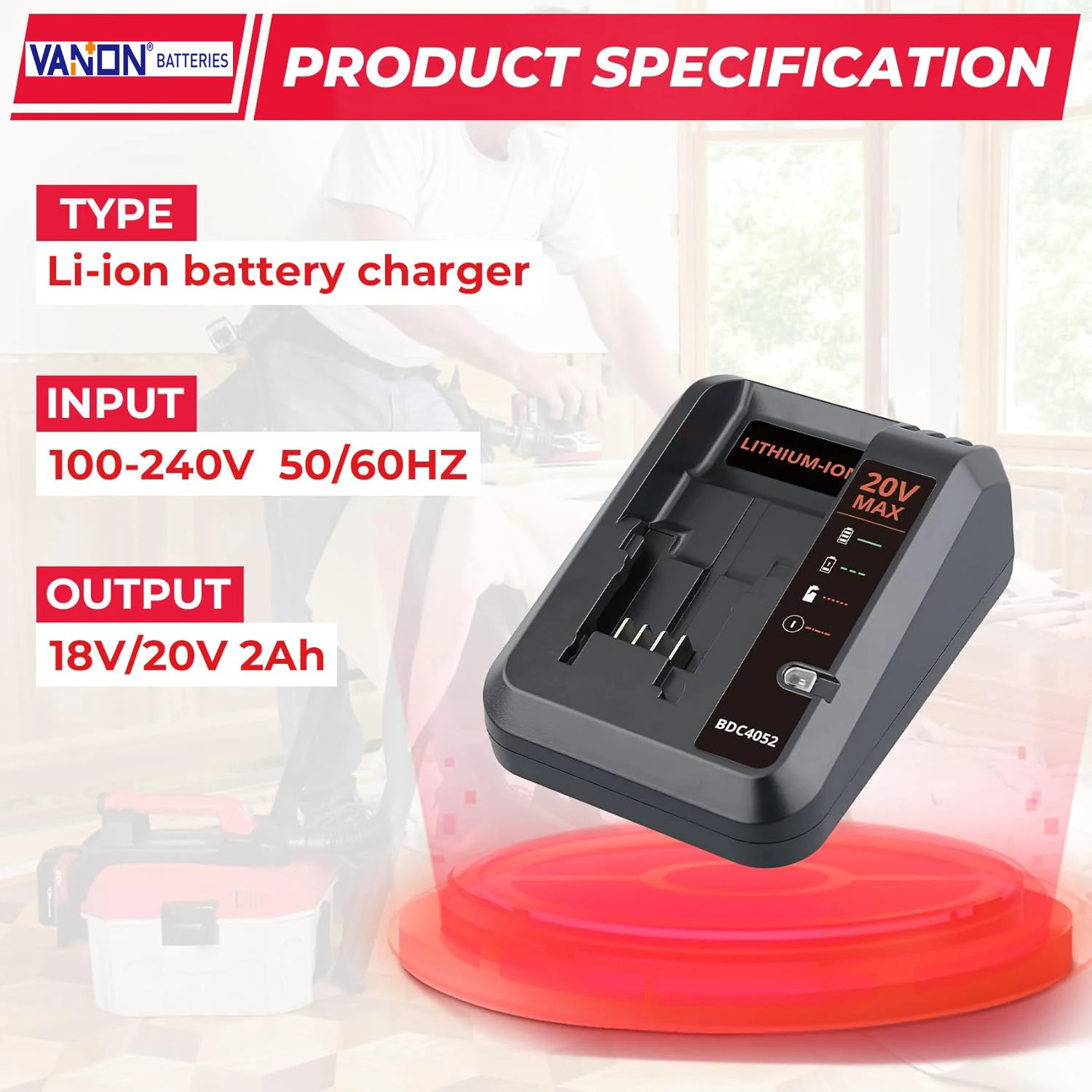 Replacement for Porter Cable 20V 3.0AH PCC680L Battery and PCC692L Charger Compatible with PCC685L PCC681L PCC682L Power Tool