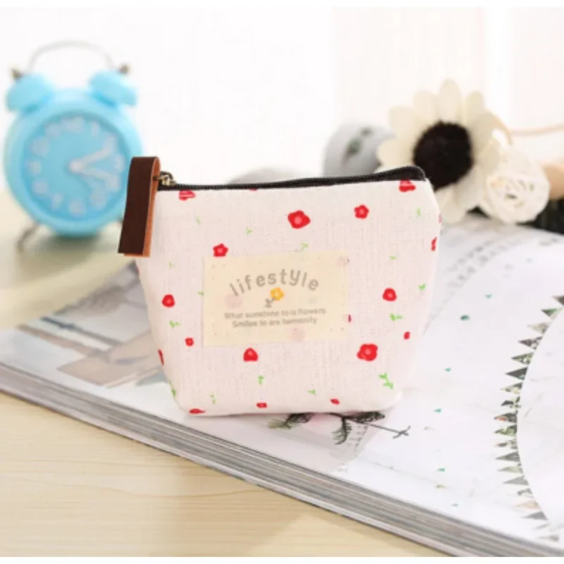 Fashion Fabric Coin Purse Ladies Key Bag Creative Coin Bag Cartoon Cute Canvas Compact Portable Purse