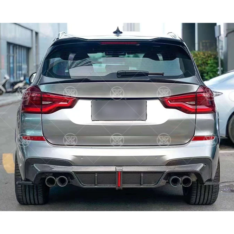 

Car Rear Bumper Diffuser Lip Spoiler For BMW X3 G01 2019+ Carbon Fiber Rear Lip Splitter Apron Extension Cover Body Kit
