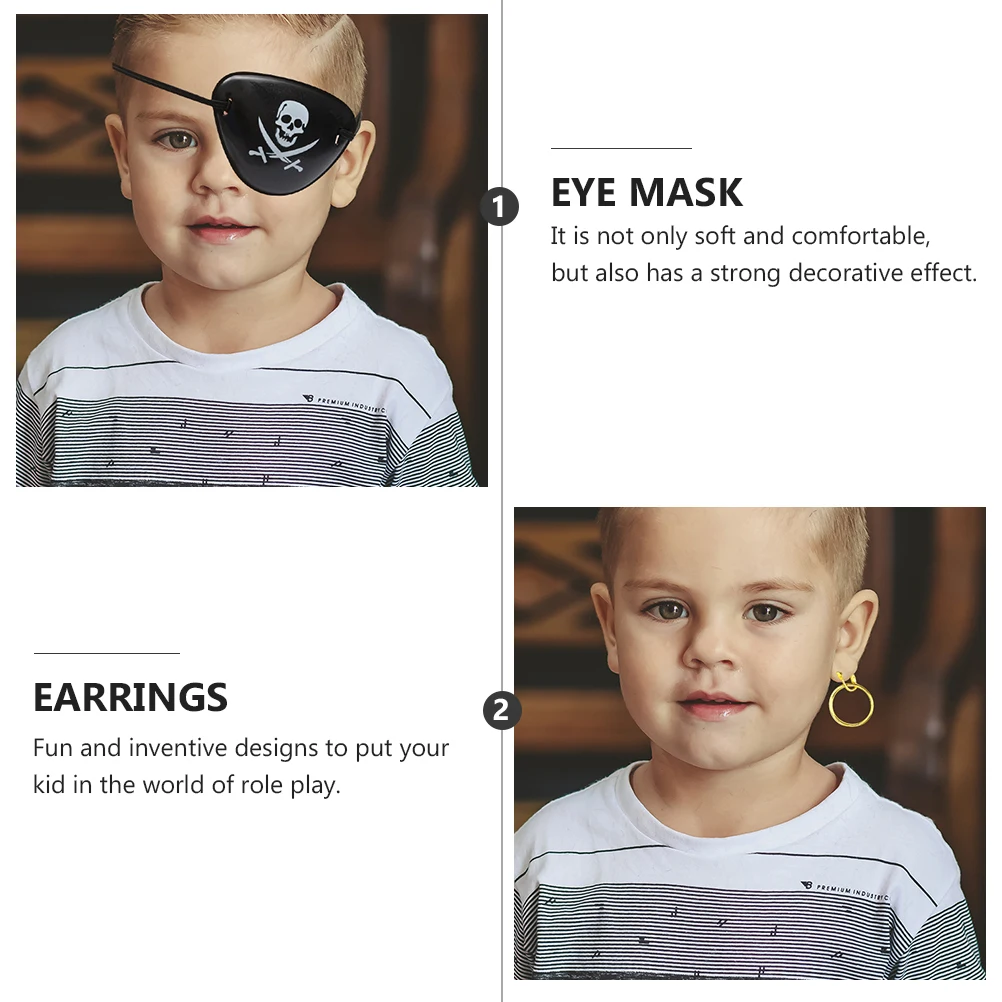 مجموعة أزياء القراصنة آمنة وصديقة للبيئة دعائم الهالوين مستلزمات تنكرية للحفلات التنكرية للتصوير الفوتوغرافي من القماش القراصنة تحت عنوان