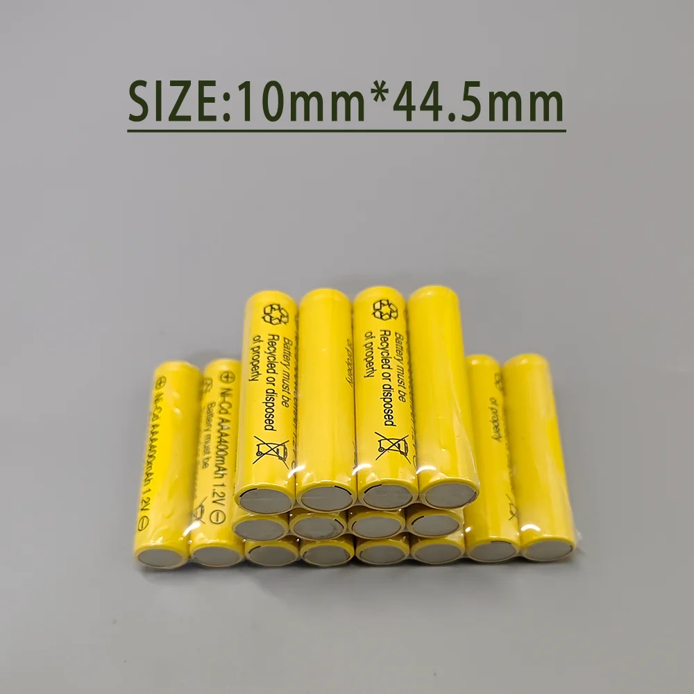 بطاريات AAA قابلة لإعادة الشحن مع شاحن - Ni-Cd بقدرة 400 مللي أمبير في الساعة للطاقة طويلة الأمد للألعاب وأجهزة التحكم عن بعد والمصابيح الكاشفة #3