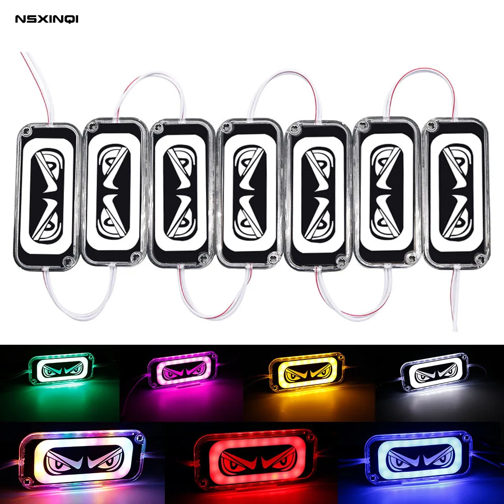 1pcs Universal 12V Led Module Devil Demon Eye Strobe Warning Light for Car Moto Motorcycle