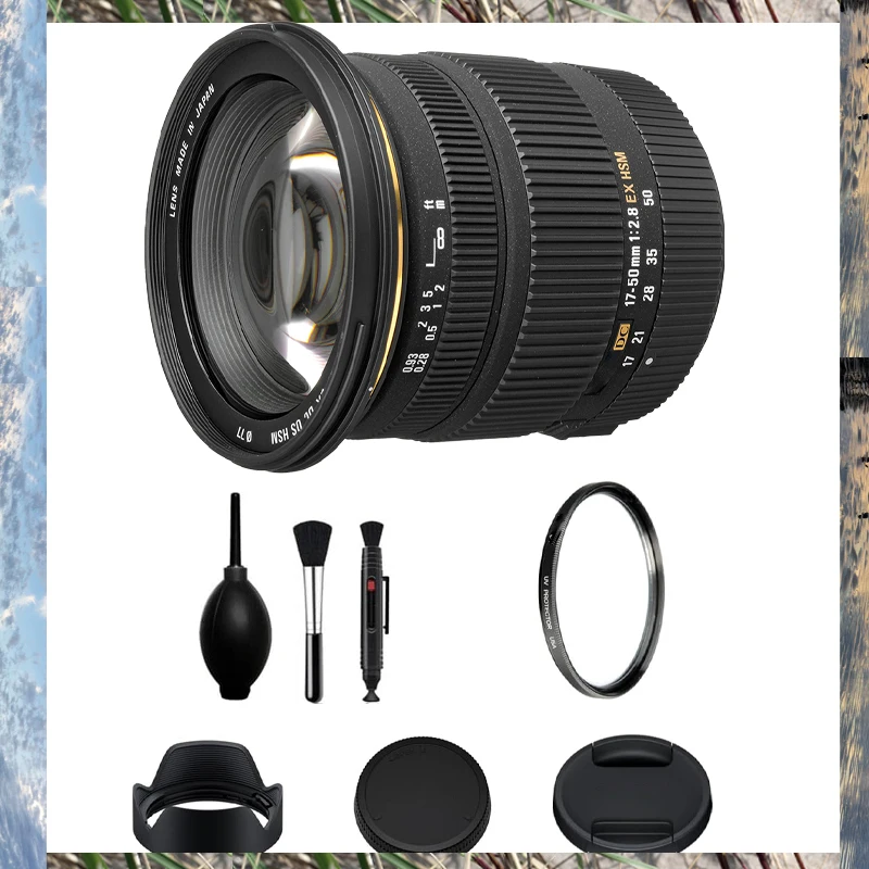 100% Original para Sigma 17-50mm f/2.8 EX DC OS HSM FLD Lente de Zoom Estándar de Gran Apertura para cámaras Canon y Nikon