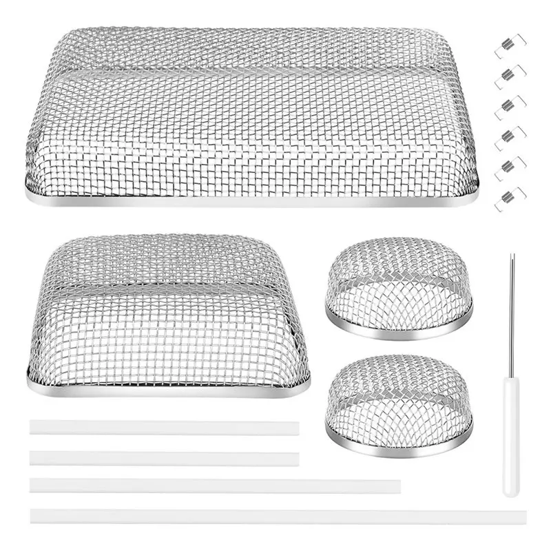 

【NOW SAVE】RV Furnace Vent Cover With Bug Screen, Heater Vent Cover For Camper Featuring Installation Tool And Silicone Rubber