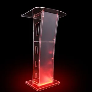 Transparent Acrylic Pollers Podium Support for Churches, Professional Portable Presentation Pulpit with Large Reading Surface 10 Main Pulpit Sales - №9