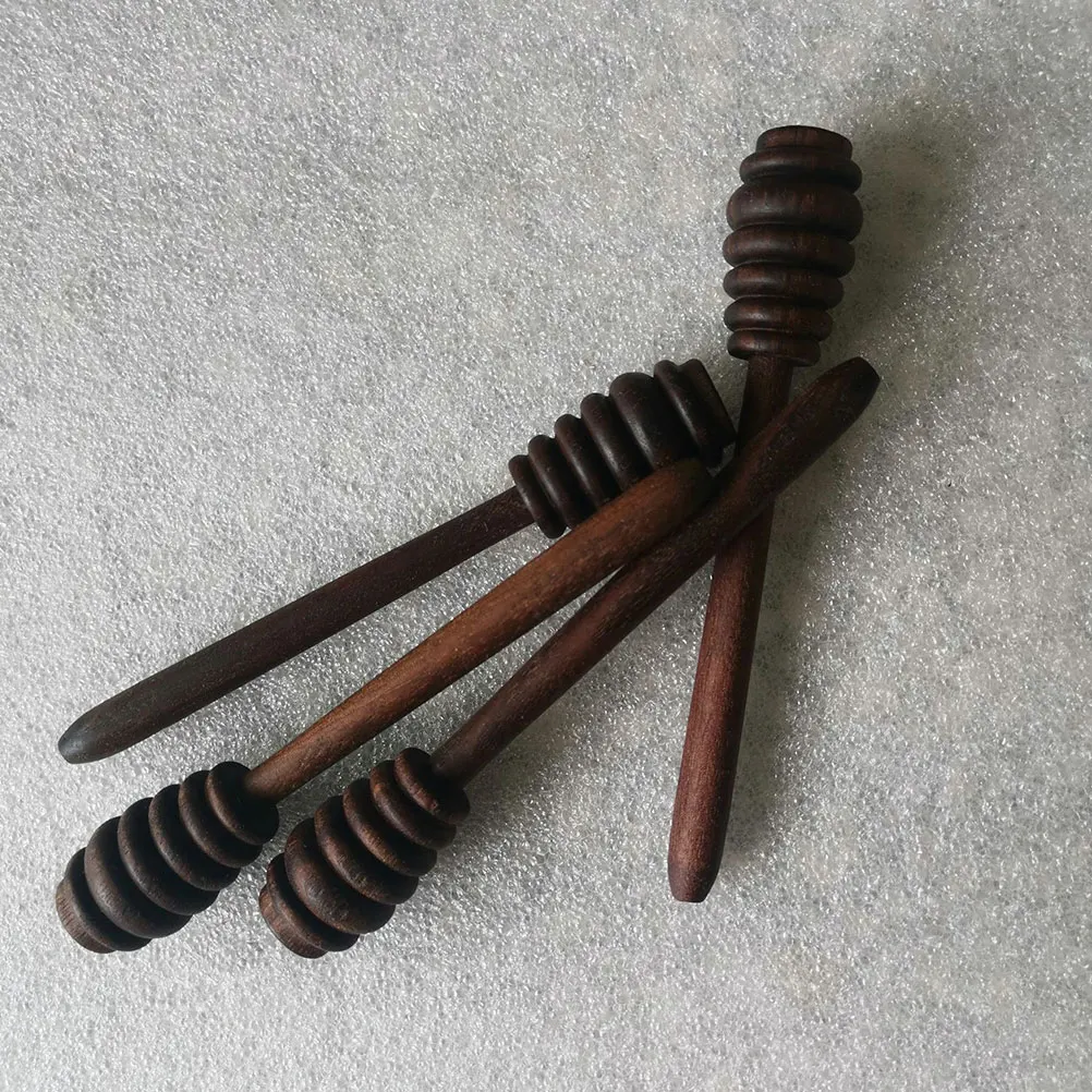

2 Pcs Honey Stick Dippers Sticks Stir Utensils Small Wooden Wand Stirrer Stirrers for