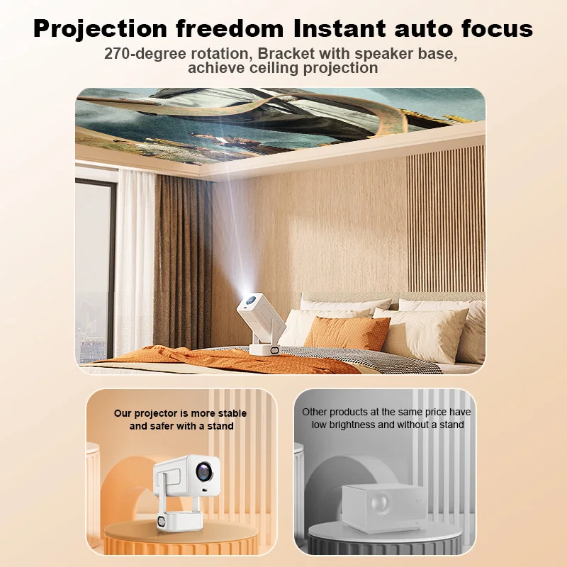 Fabriekslevering Slimme 1080P Android 13.0 Full HD-projectoren Mini draagbare projector met 2-in-1 Touch Pen