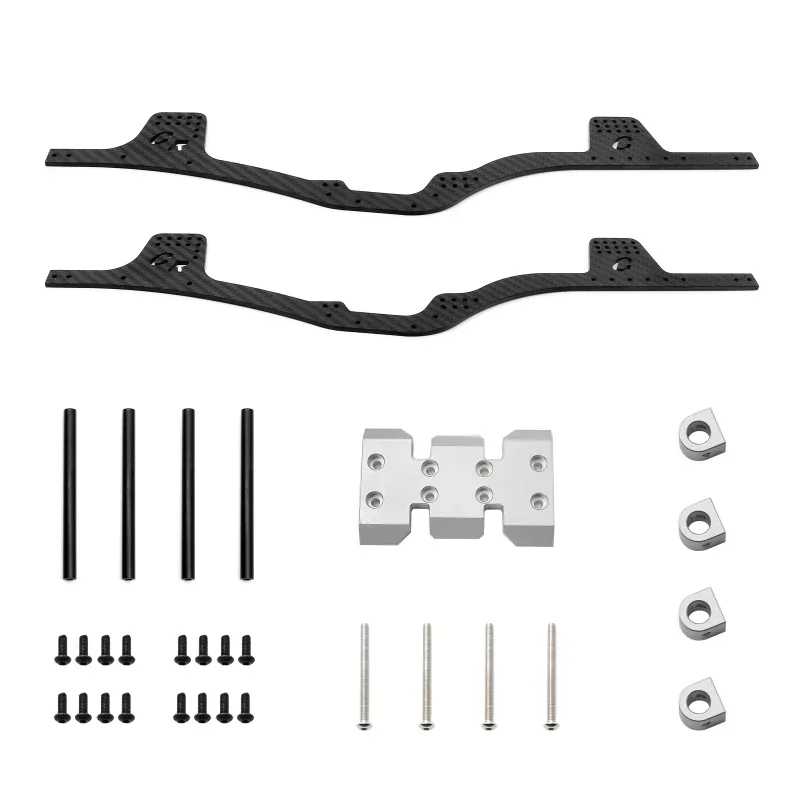 Carbon Fiber Chassis Kit Frame Girder for 1/10 RC Crawler Axial SCX10 & SCX10 II 90046 Upgrade Parts