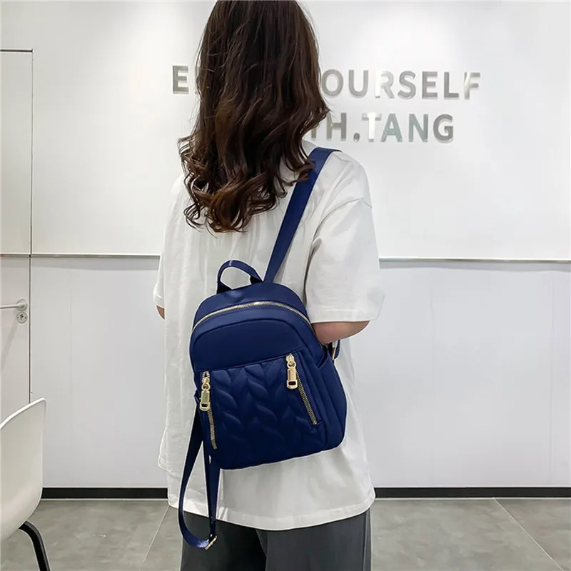 Backpacks Women Travel BagOxford Large Capacity  Leaf pattern Student Schoolbag Backpack Unisex Bags