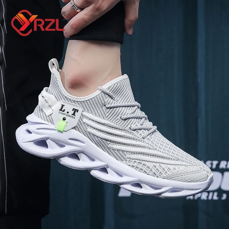 YRZL-Zapatillas deportivas para correr para hombre y mujer, zapatos informales de malla transpirable para exteriores, Tenis ligeros con absorción de