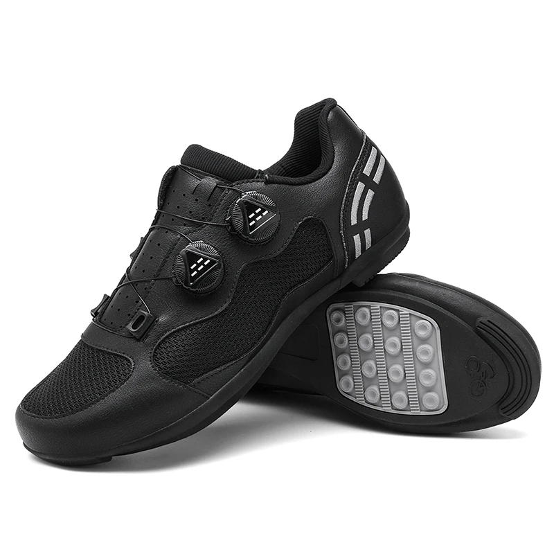 Flat Pedal MTB Cycling Sneaker Men Breathable Mountain Bicycle shoes Cleat Shoes Cycling Shoes Lock-Free bike Footwear black