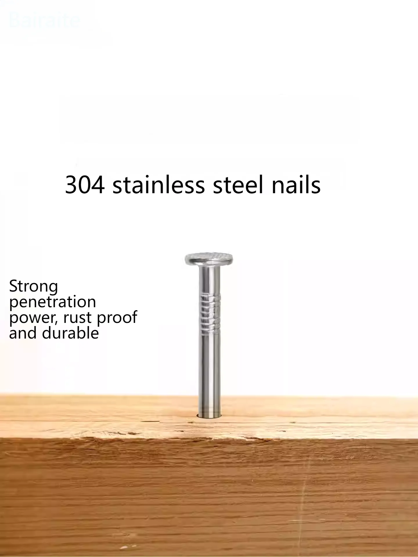 Sekrup baja tahan karat 304, paku bulat untuk pengerjaan kayu, paku baja, paku besi, paku dinding, paku untuk pistol paku, paku untuk menggantung gambar