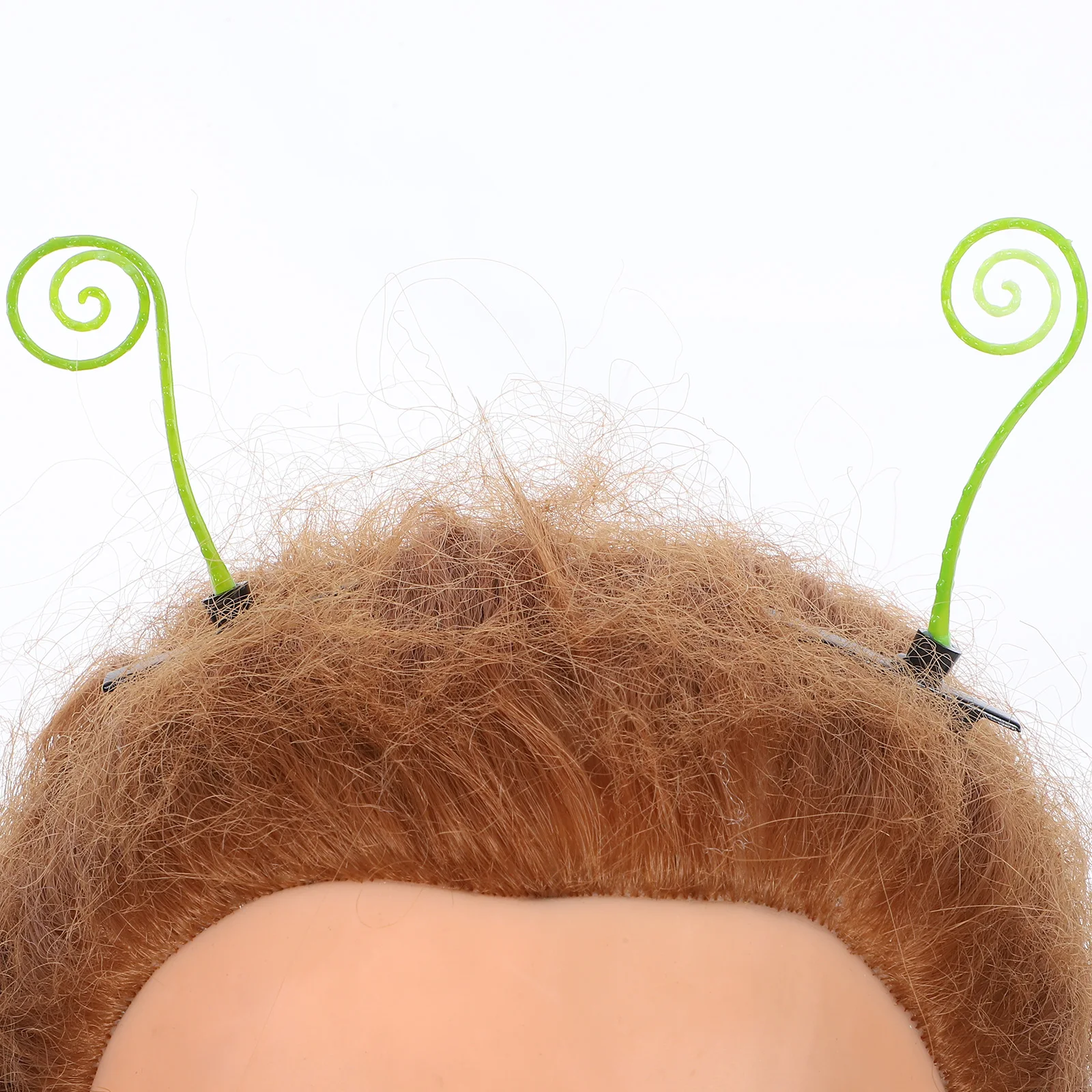 

40 Pcs Curly Grass Hairpin Plant Clips Sprout Barrettes Fun Accessories Teens Girls Spring Festival Cherry Green