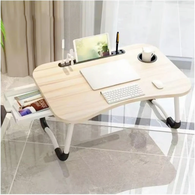 

The latest upgraded version of Usb charging multi-function bed desk computer desk solid wood folding notebook computer desk