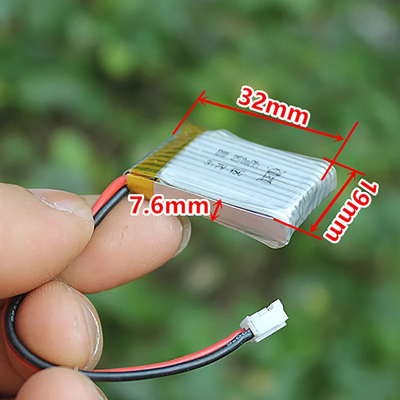 3.7V 250mAh Lipo Cells Lithium Polymer Rechargeable Battery For GPS Recording Pen LED Light Beauty Instrument With PCB