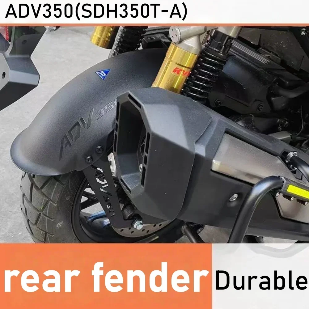 FOR ADV350 Thickened ABS Extended Wider Rear Fender with Integrated Inclined Flow-Guiding Chamfer Design for Enhanced Protection