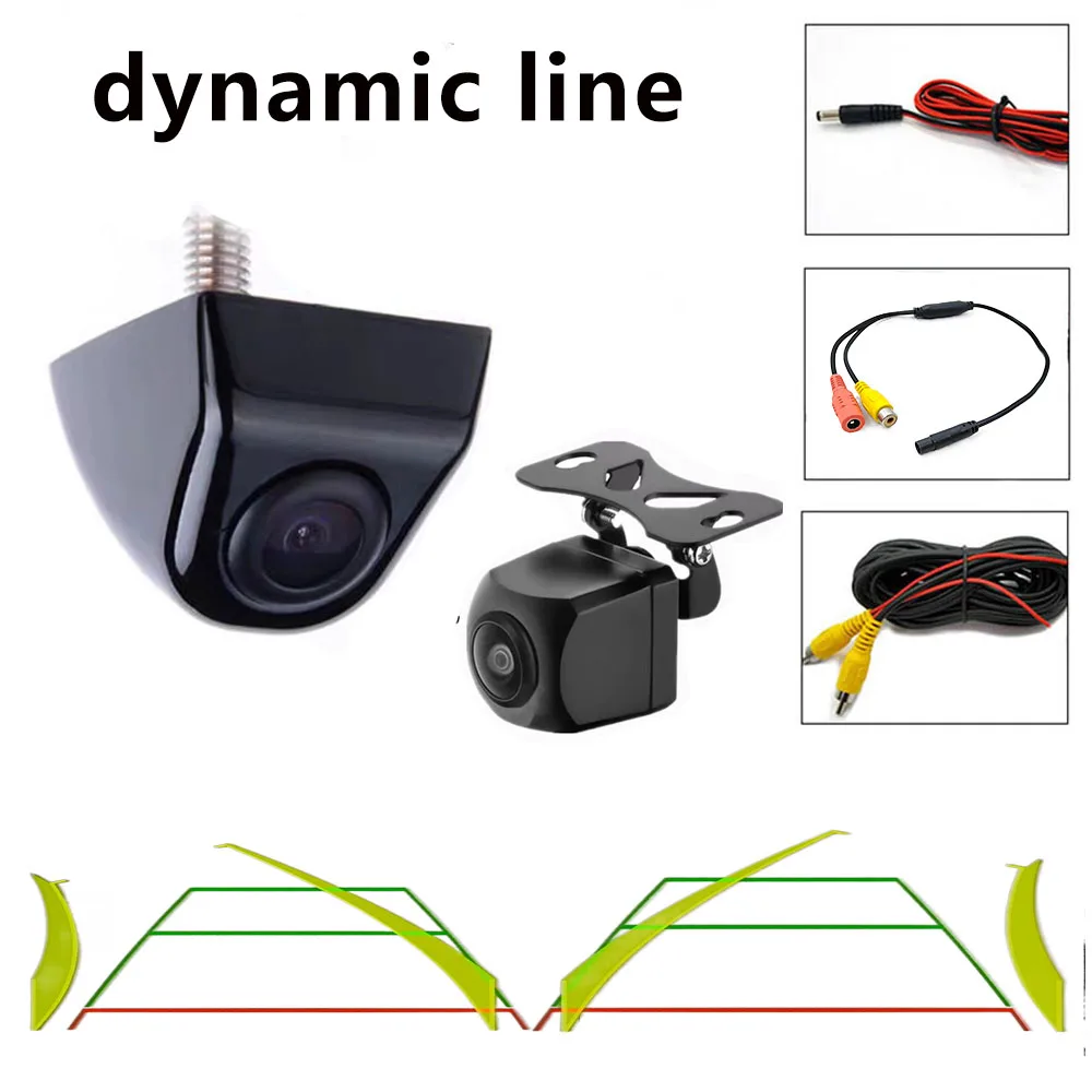 Car universal reversing camera dynamic line, AHD CCD high-definition night vision, precise dynamic guide line