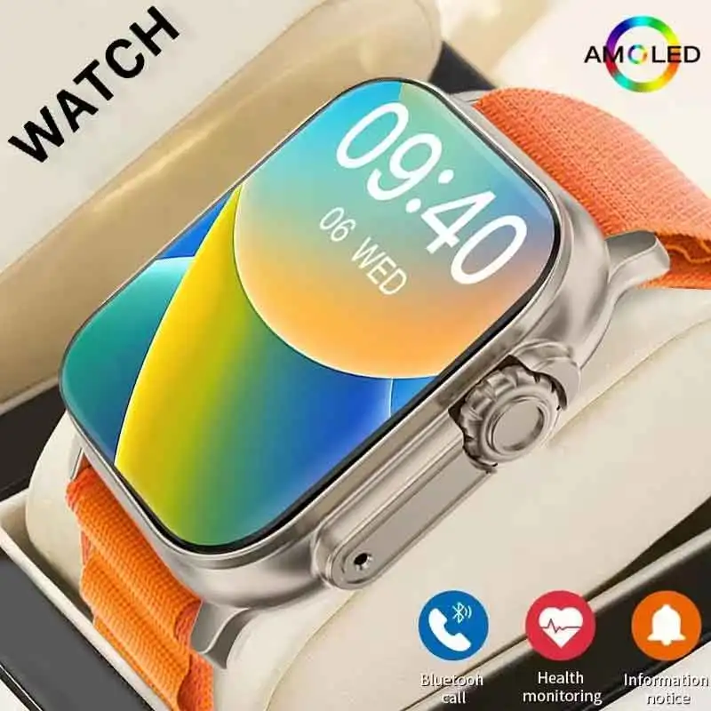 7 Watch Straps New S9 Ultra2 Smartwatch 2.2HD Amoled Circular Screen ECG Monitoring Reloj inteligente with Protective Case