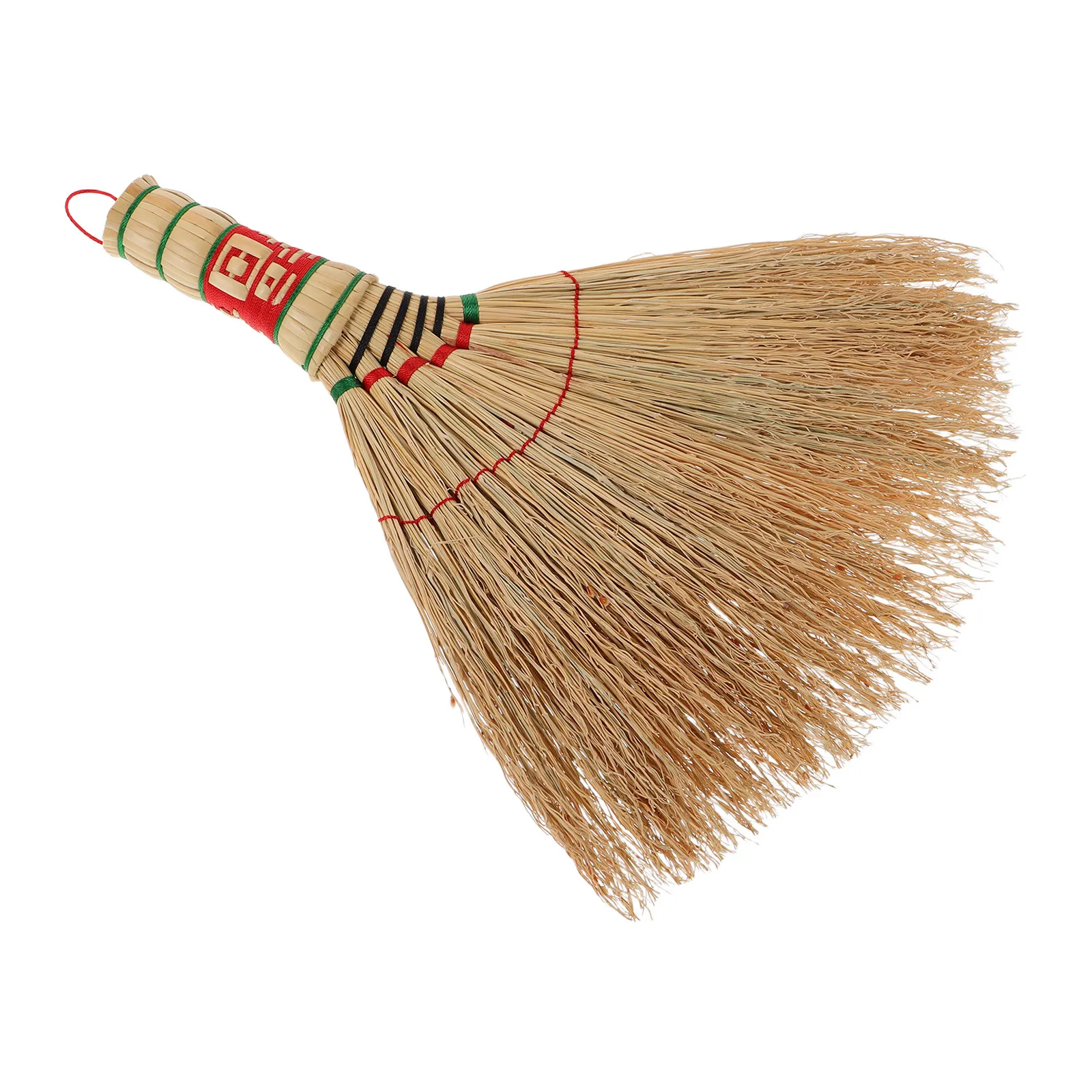 Handmade Small Handheld Broom Natural Sorghum Straw Soft Bristles Compact Sweeping Brush for Bed Sofa Desktop Household Cleaning