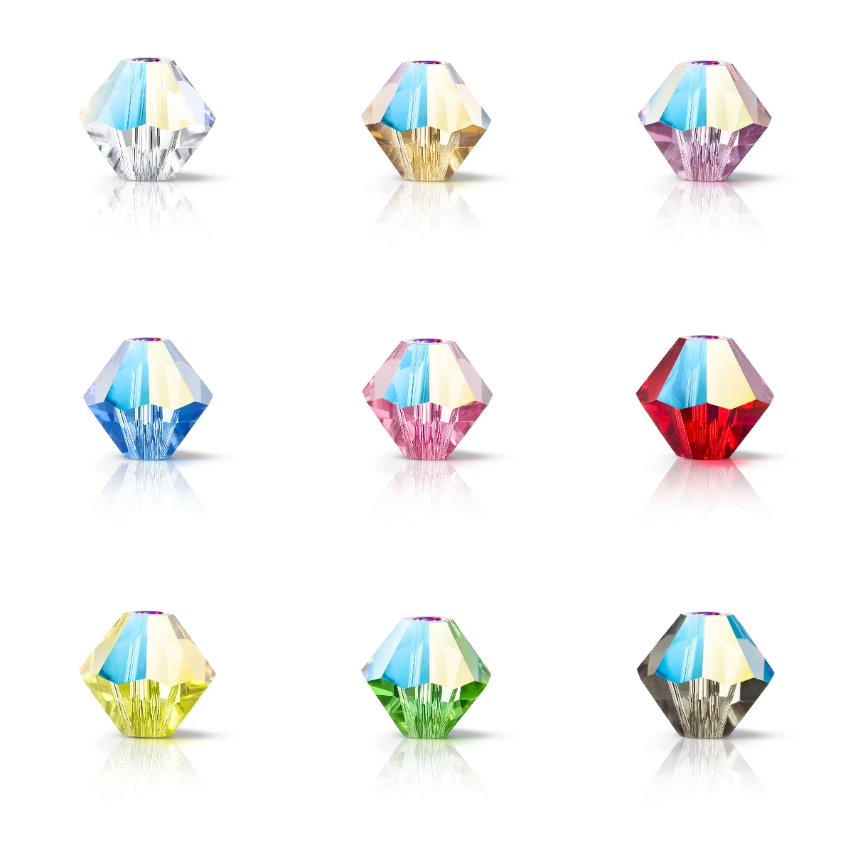 

Preciosa® 144pcs Bicone Shape Crystal Beads Czech Crystal Loose Spacer Beads for Jewelry Making DIY Bracelet Necklace 3/4/5/6mm
