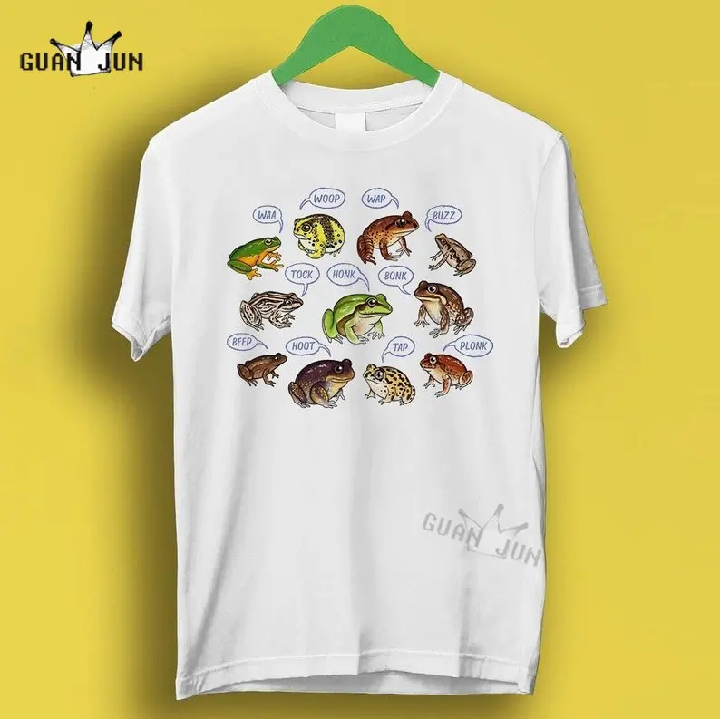 Frog Love Songs Art Animal Meme Graphic Print T-shirts cotton short sleeve T Shirt Funny unisex Tees Men Women harajuku Tshirt