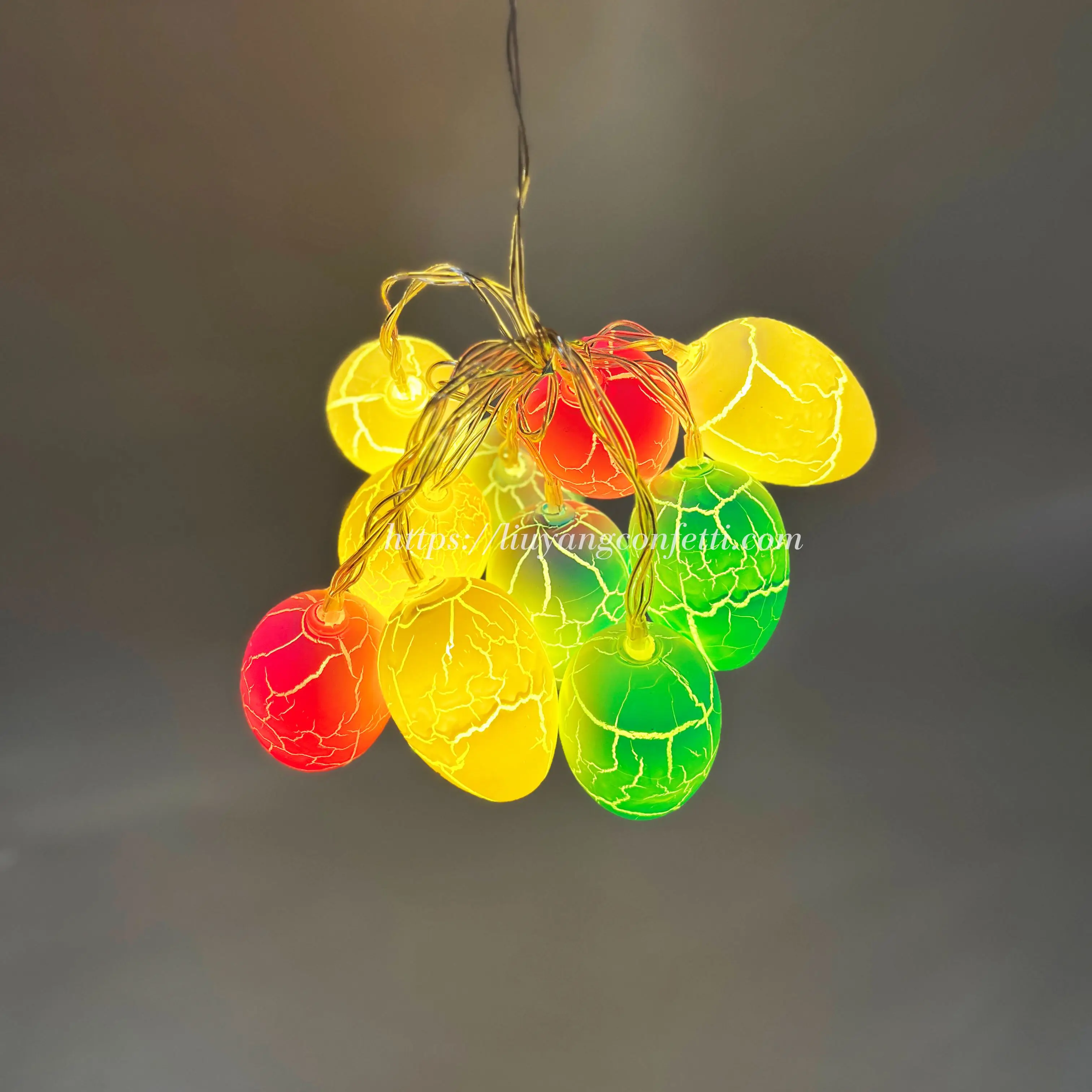 Easter Egg String, Christmas Tree Egg Colored Lights, Cracked Eggshells Holiday Home Decoration