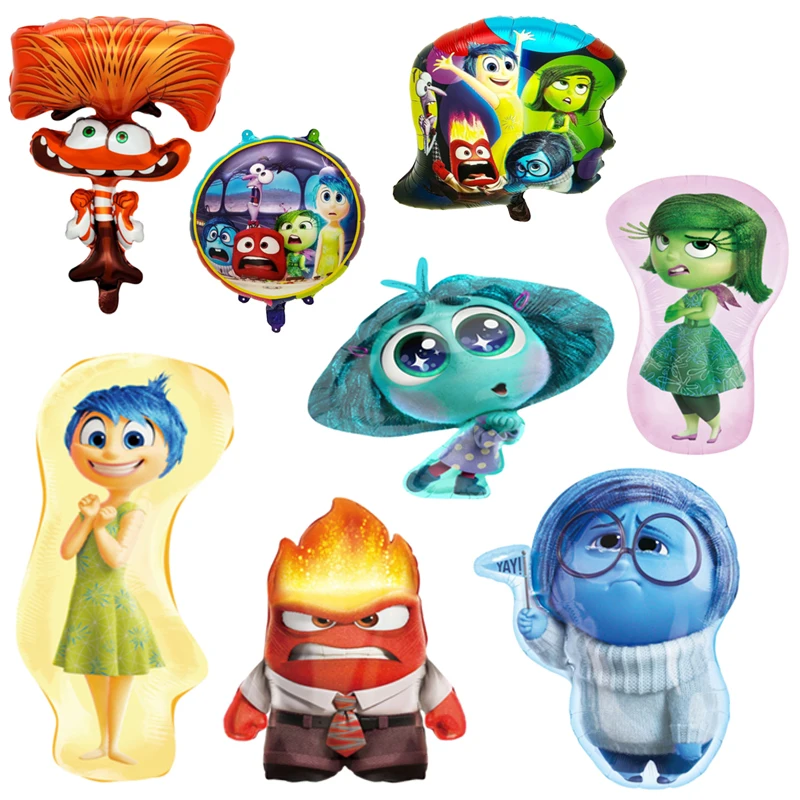 Inside Out Balloon Set Cartoon Joy Sadness Anger Disgust Fear Foil Balloons Baby Shower Kids Birthday Party Decorations