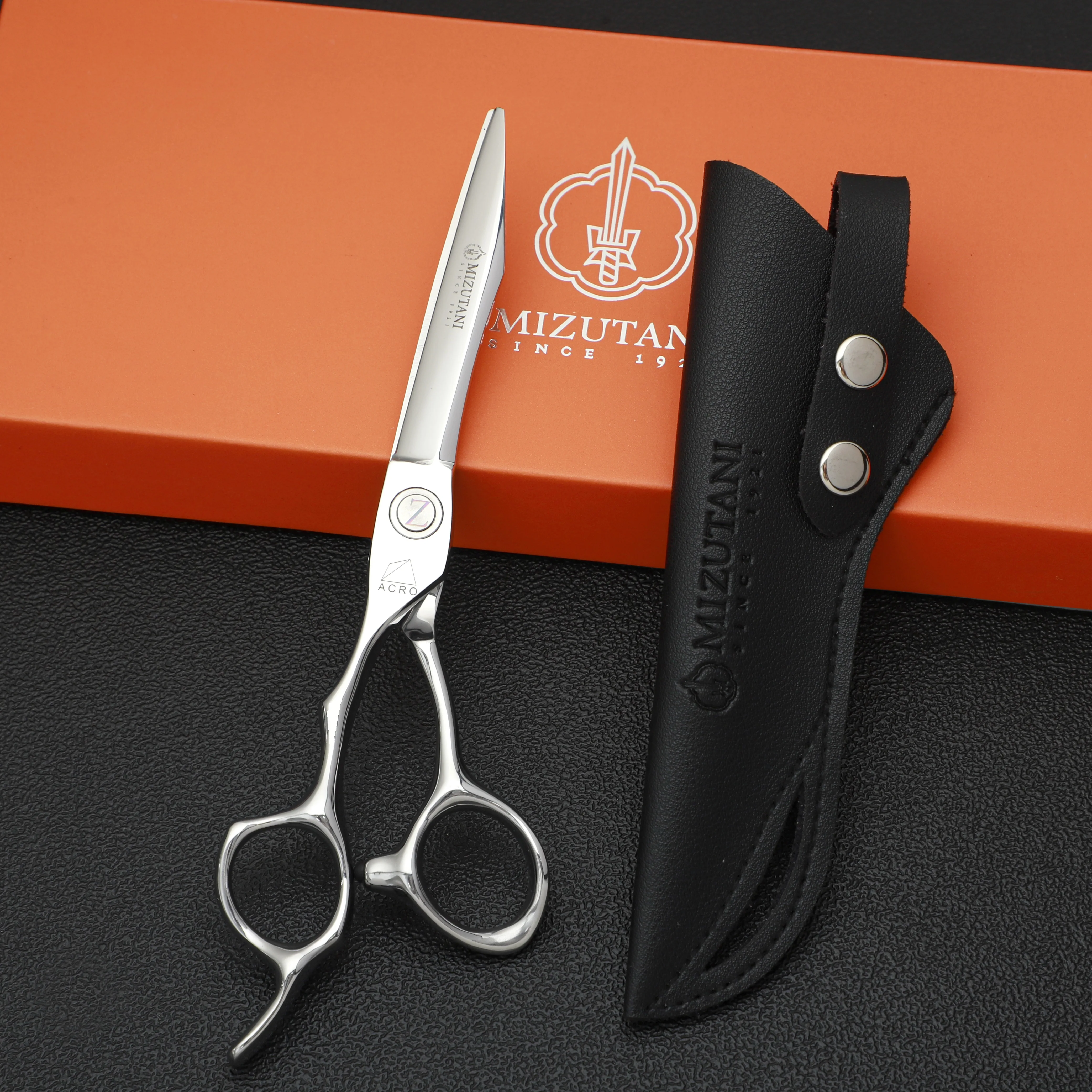 Japan MIZUTANI left hand scissor 6.0 inch 440C Material scissors Barber ShopProfessional hair scissors barber tools scissors set