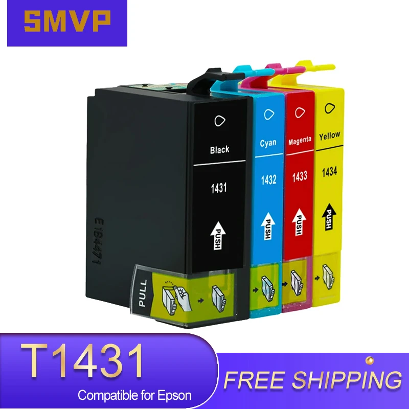 Compatible Ink Cartridge T1431 T1432 T1433 T1434 compatible for Epson ME Office 960FWD 900WD 940FW 85ND WF-7018 Printer