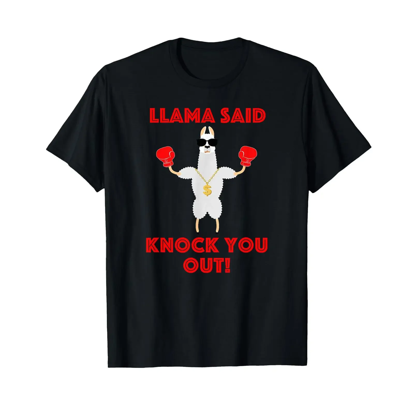 Llama Said Knock You OuT T Shirt Funny vintage Washed Slightly Breathable Soft Comfortable Stylish homme Top For Everyday Wear