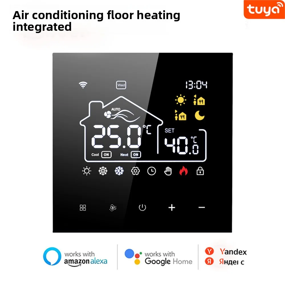 Nuevo Termostato inteligente Tuya WiFi HVAC aire acondicionado integrado calefacción de suelo 2 en 1 Panel de Control Central para hogar inteligente