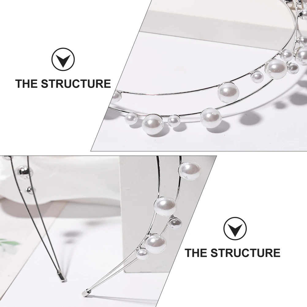 

Wedding Headband Pearl Headbands Decorative Hairbands Girl Zinc Alloy Accessories