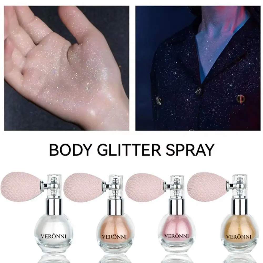 Portable Shimmer Glitter High Gloss Spray Sparkle Brightening Airbag Highlighter Spray Long-lasting Natural Cosmetic Tool Face