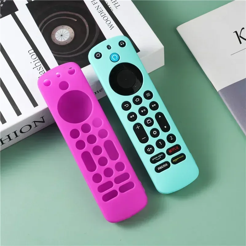 Silicone Cover for Alexa Voice Remote Pro Remote Control Anti-Slipping Cover Lightweight Bumpers Drop Glowing Guard