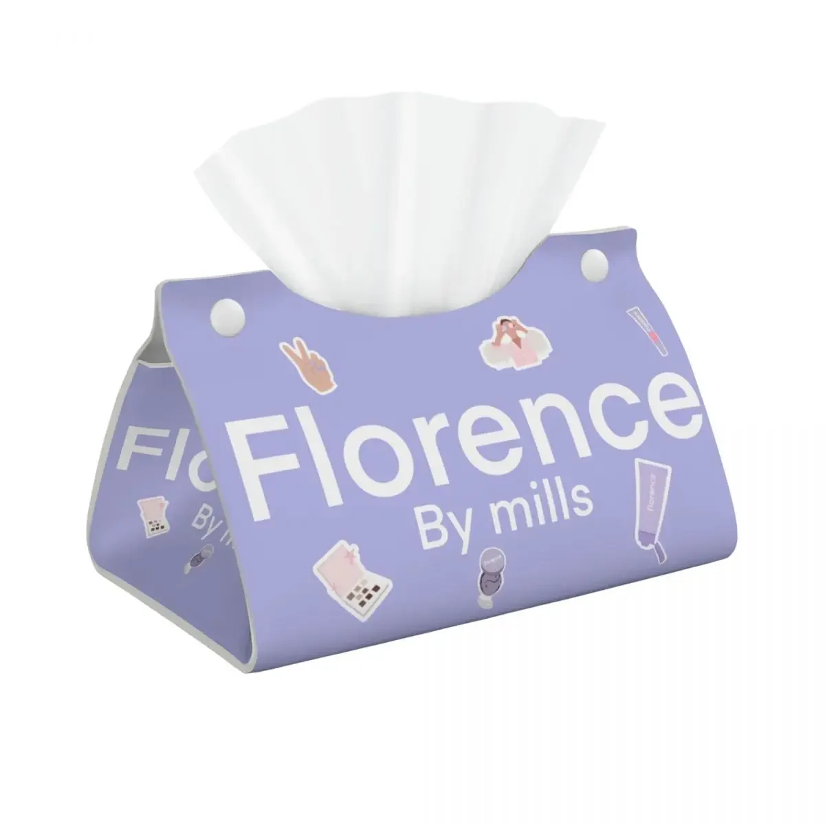 Custom Florence By Mills Tissue Box Holder Rectangular PU Leather Facial Tissue Box Cover for Car Office