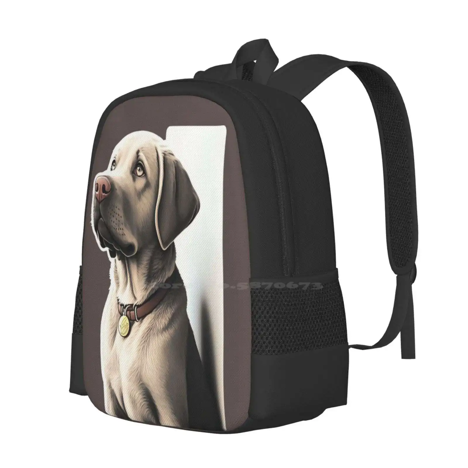 Labrador Cartoon Style Hot Sale Schoolbag Backpack Fashion Bags Dog Pet Labrador Shaaniartworks