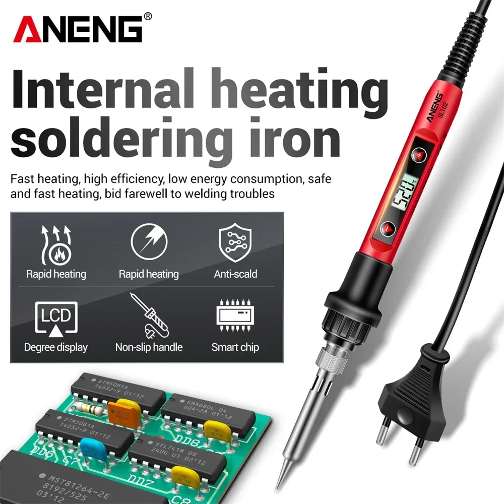 ANENG SL101/SL102 Electric Soldering Iron US/EU Plug Adjustable Temperature 110V/220V Professional Electrocautery Welding Tools