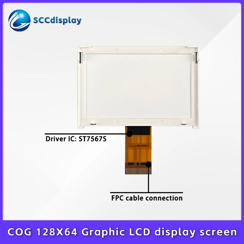 Clear and reliable LCD screen SJXD12864C-3561 COG 128*64 dot matrix screen STN Negative with backlight 128X64 LCM display module