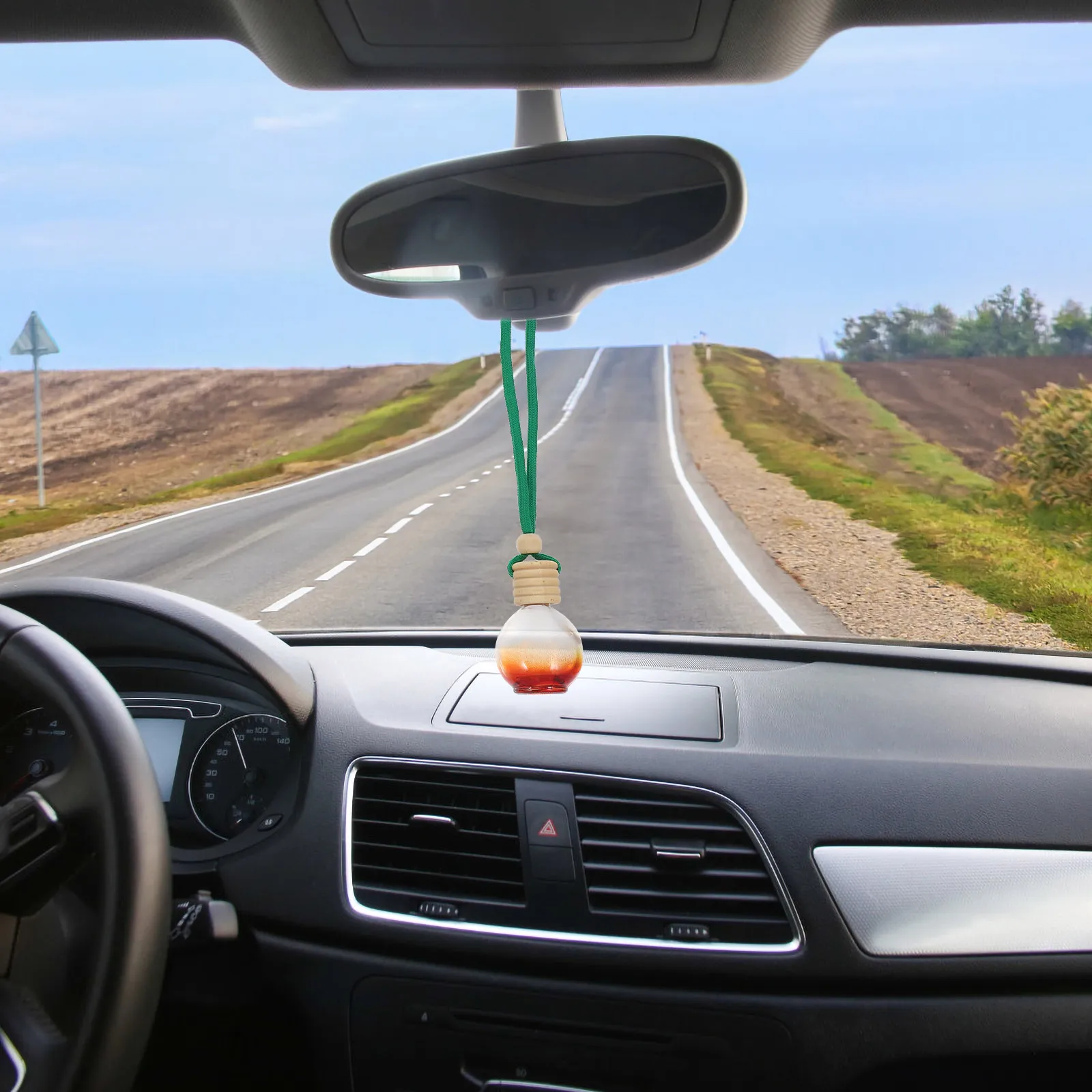 

6Pcs Car Perfume Bottle Glass Hanging Aromatherapy Diffuser Mini Car Interior Pendant Refillable Air Freshener Decor