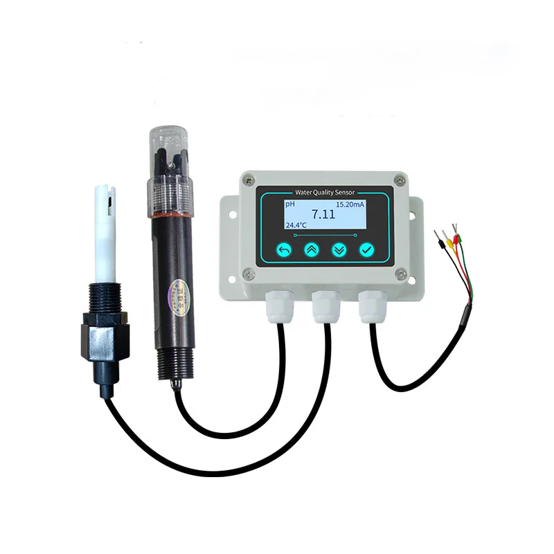 4-20mA 0-5V RS485 Multiparameter  2 in 1 Water Quality Analysis Meter Electrode Water EC PH Probe Sensor for Water Treatment