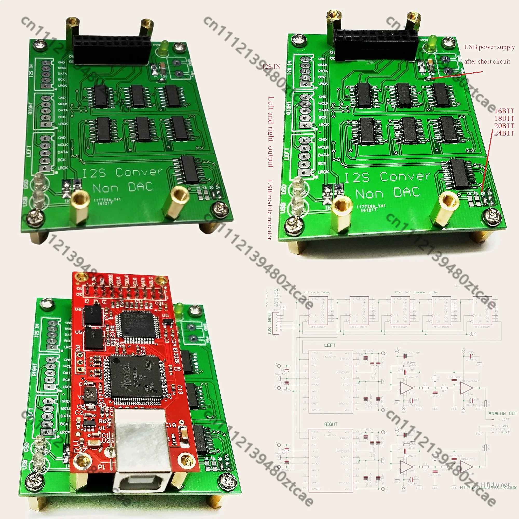 Nvarcher NOS DAC I2S Format Decoder Shifter Board I2S Data Conversion Right Justified For Xmos USB Audio