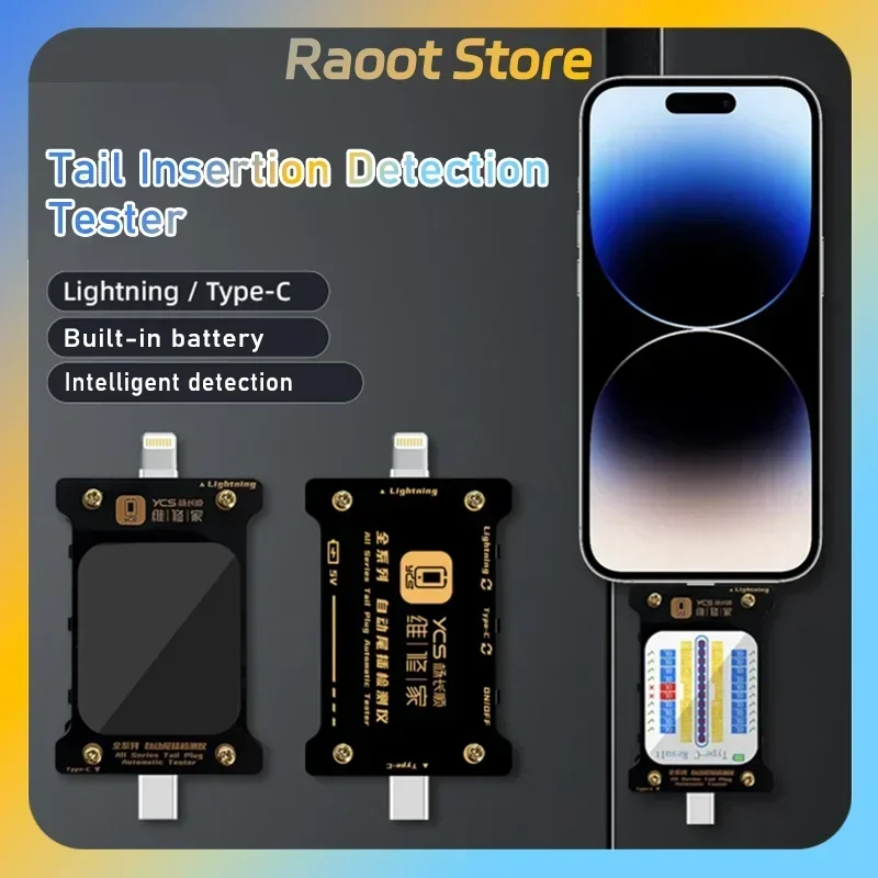

YCS полная серия автоматический тестер обнаружения вставки хвоста для Android IPhone Lightning Type-C инструменты обнаружения всех моделей