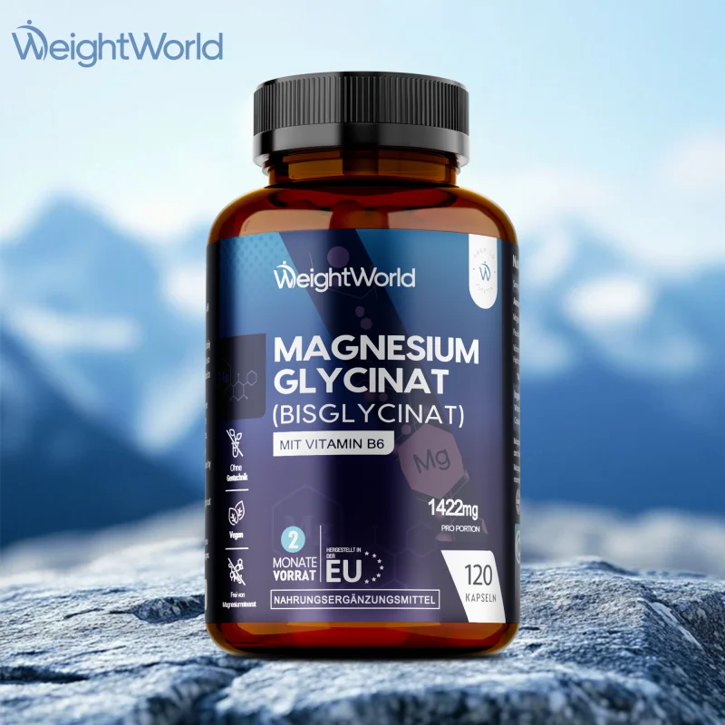 Magnesium Glycinate Capsules - High Absorption, Muscle Nerve Bone Heart, Sleep Quality & Night Relaxation Support