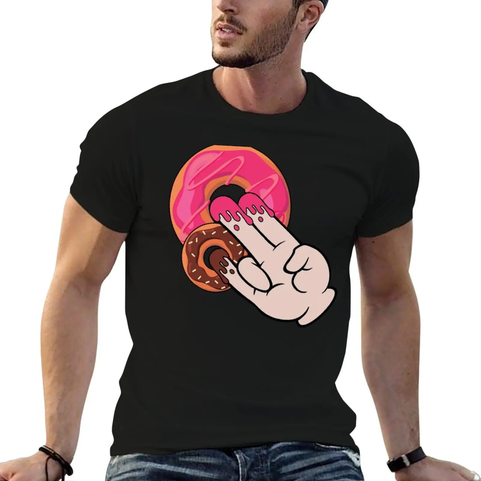 Funny Magic Hand Shocker Dirty Humor - Cute Donut T-Shirt anime rapper graphic tees fitted t shirts for men