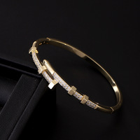 New Versatile Personalized Colorless Diamond Nail Bracelet with Advanced Sense Design INSPIRED Women's Bracelet Jewelry